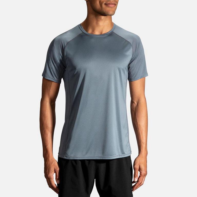 Brooks Stealth Men's Short Sleeve Running Shirt - Blue (42653-GQCN)
